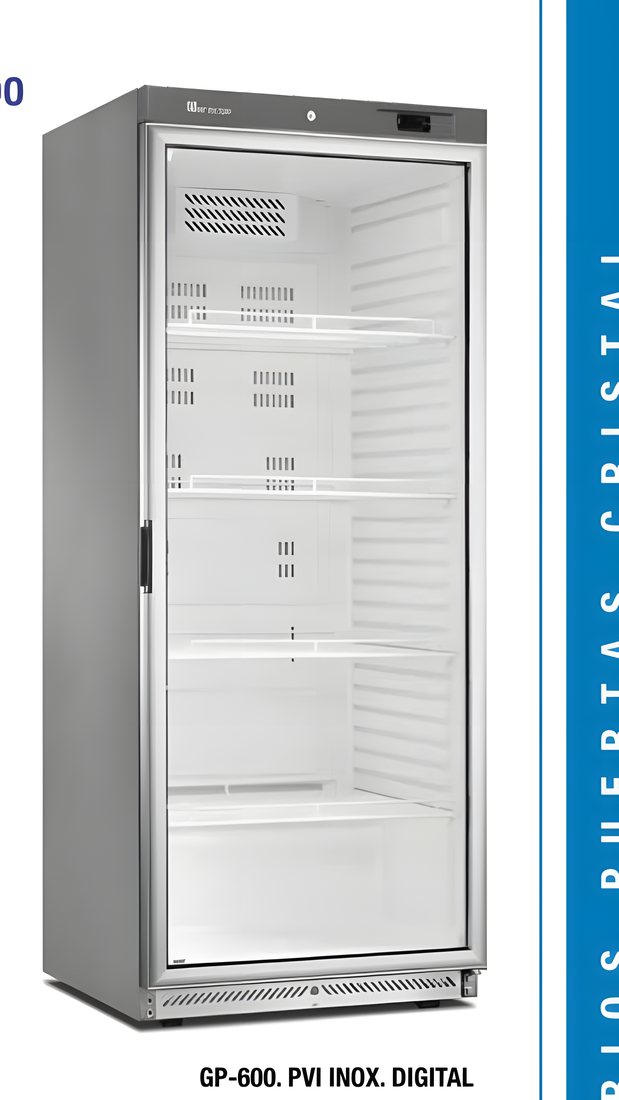 Armario Refrigeración Gastronorm 600 Puerta Cristal GP-600-PV