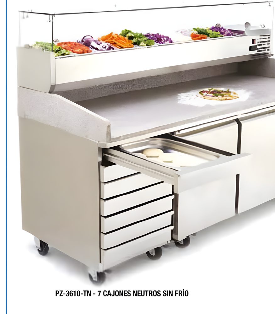 Mesa Fría para Preparación de Pizzas con Encimera de Granito PZ CASFRI
