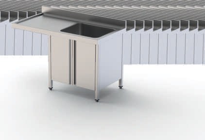 Fregadero para Lavavajillas Fondo 600 Con Puertas